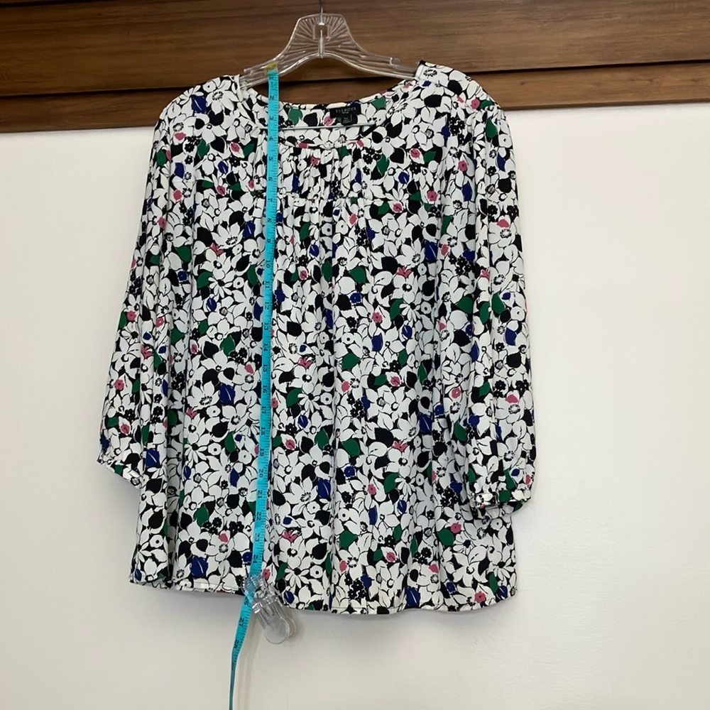 Talbots Petites Floral Top Size L
